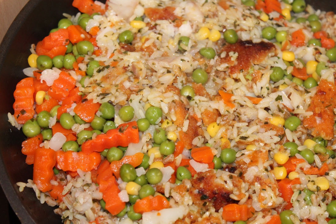 Vegetable Fried Rice with Peas and Carrots