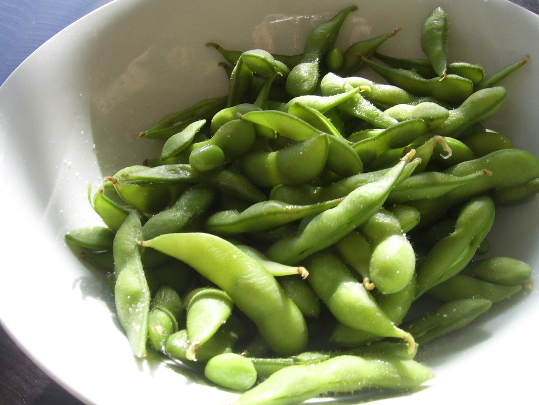 Edamame - Soybeans in pod - Staple of vegetarian protein